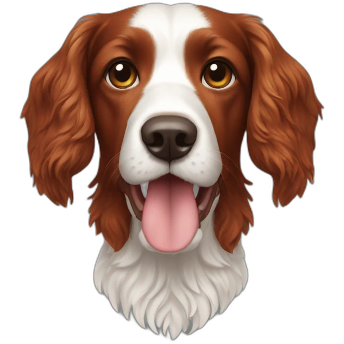 Breton red spaniel head emoji