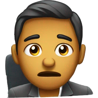 Person in trouble in an office emoji