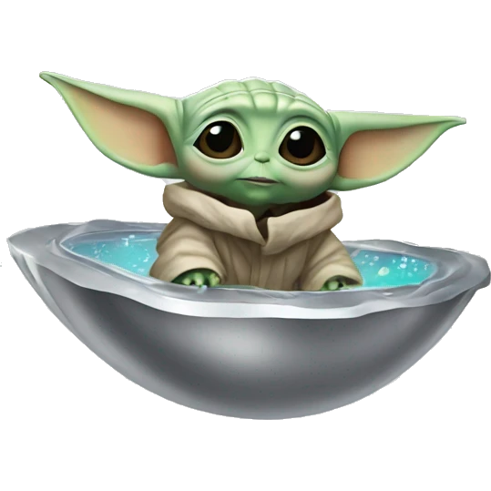 baby yoda floating silver pod emoji