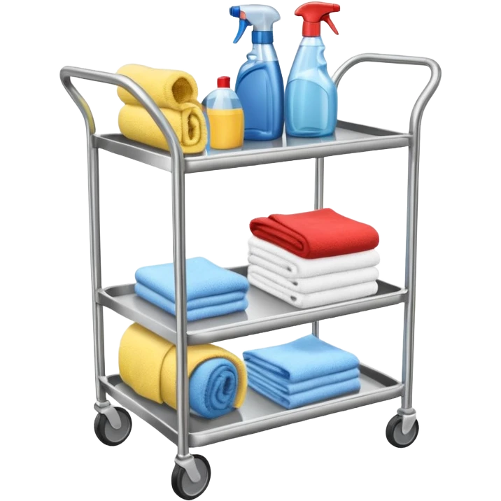 hotel service cleaning trolley emoji