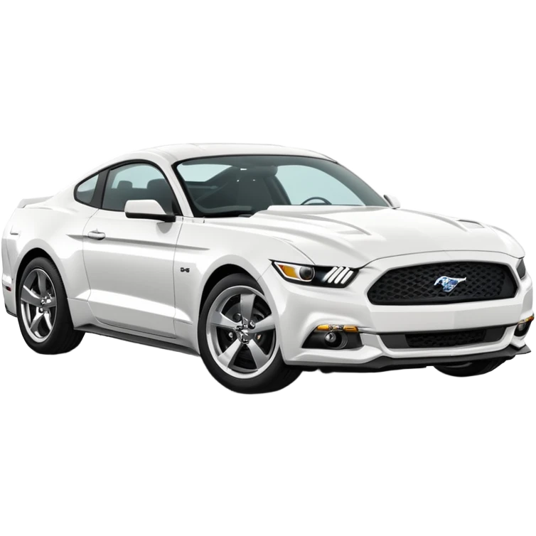 white ford mustang  emoji