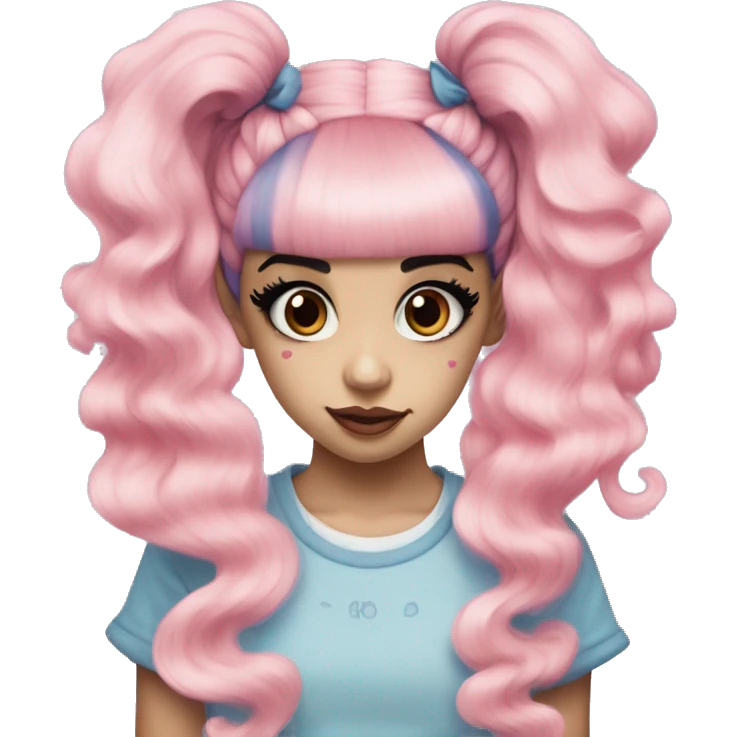 Melanie Martinez split dye hair emoji