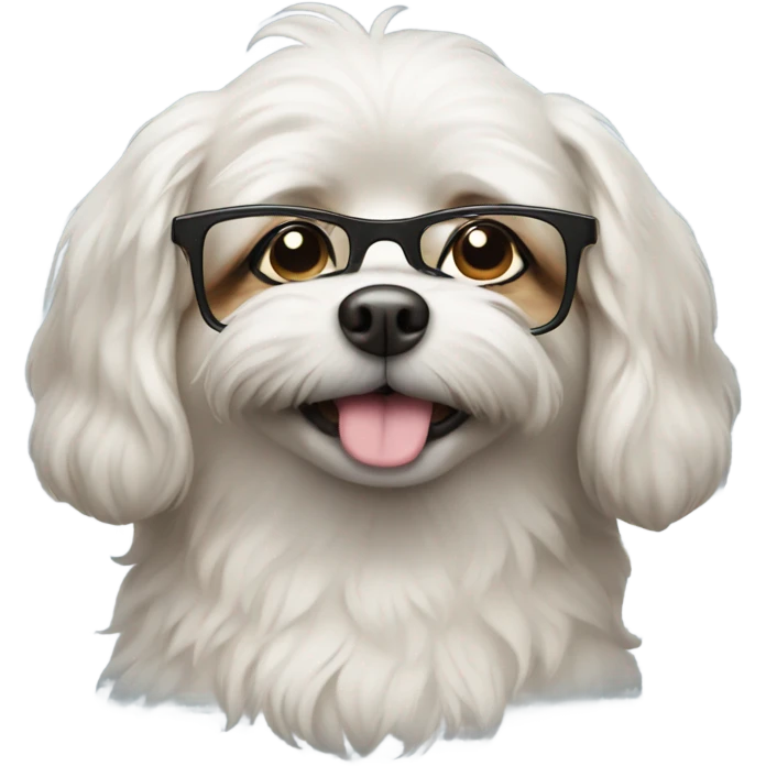 Dog with glasses emoji