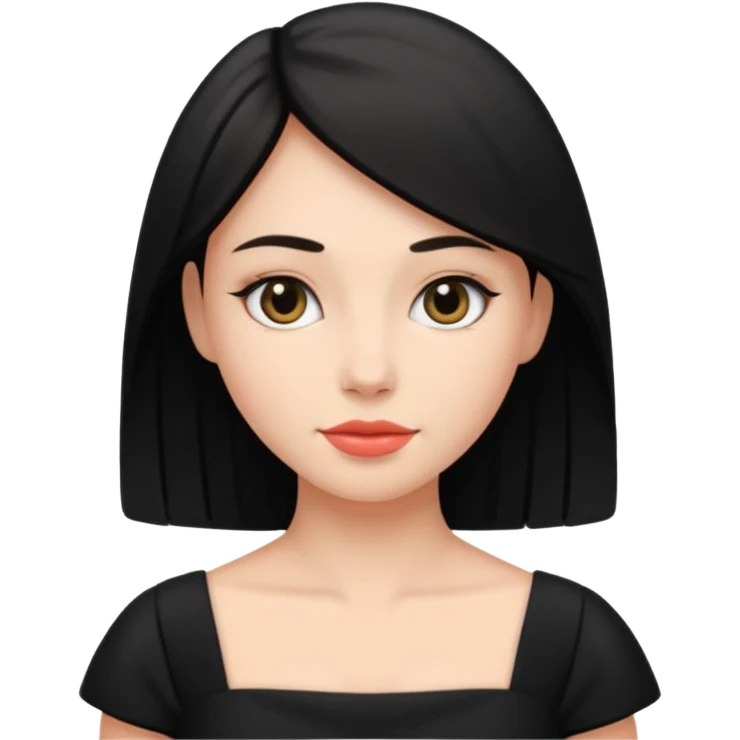 Woman with little black dress emoji