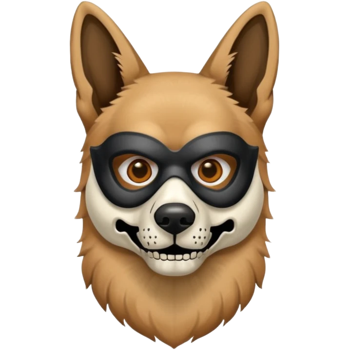 German shepherd in skeleton mask emoji