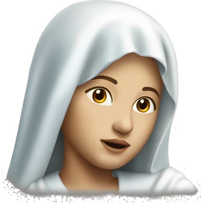 The Virgin Mary realistic face emoji