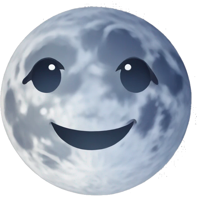 cute moon emoji