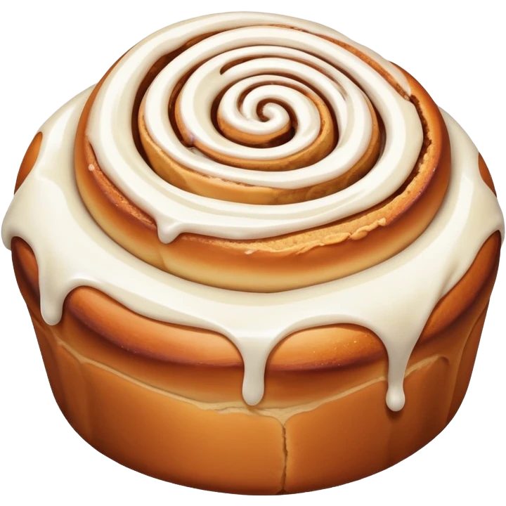 cinnamon roll with icing  emoji