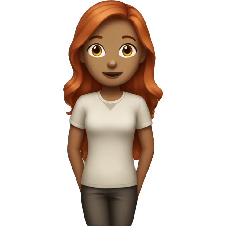 Girl with auburn hair  emoji