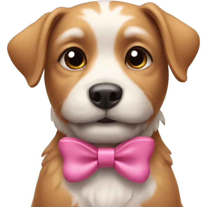 Dog with pink bow emoji