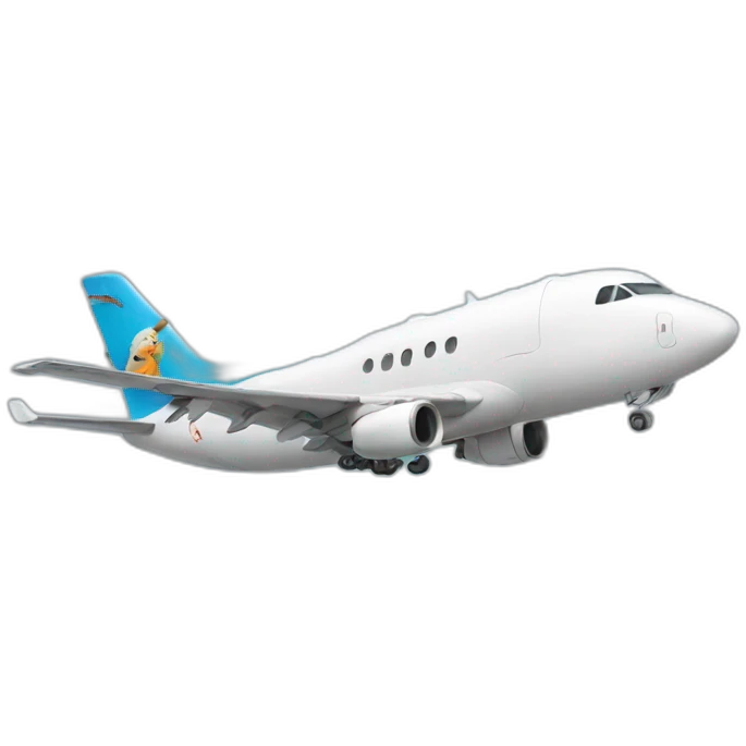 plane with tattoos emoji