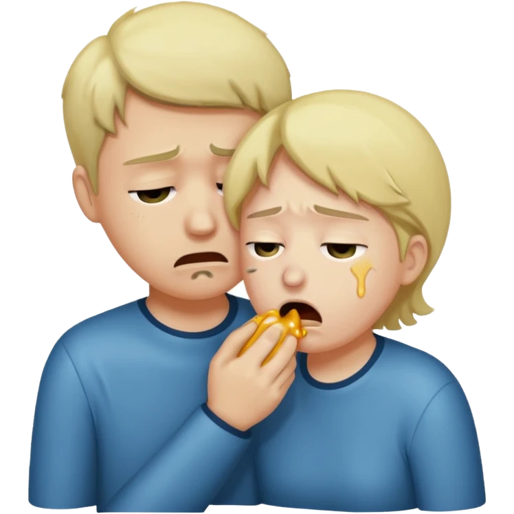 Throwing up on someone else emoji