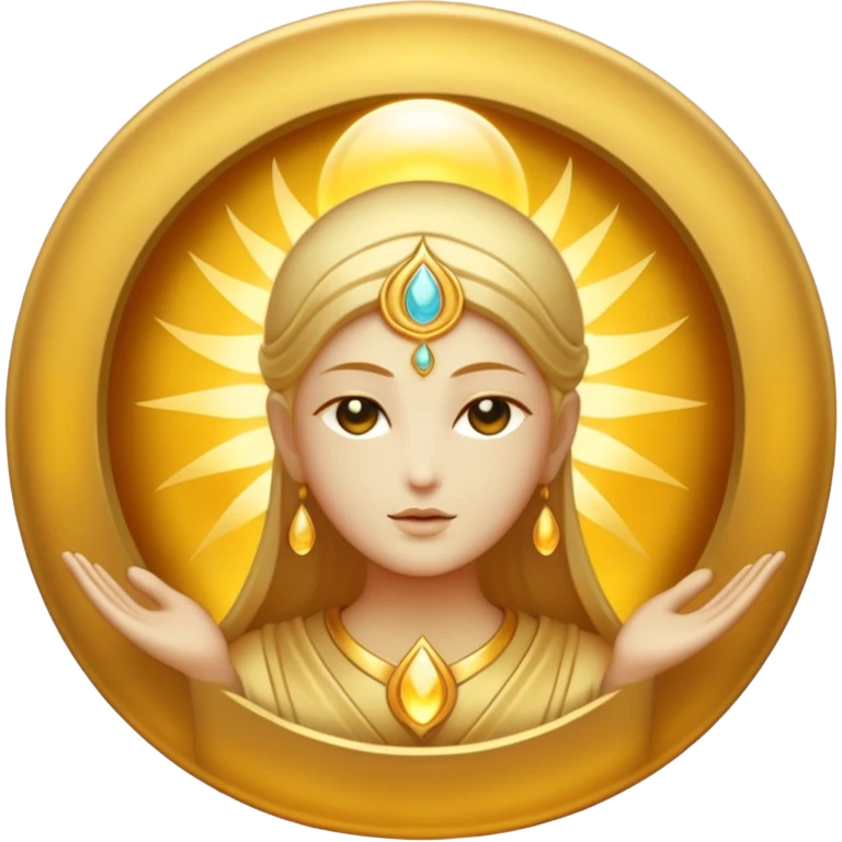 create an emoji A divine abstract force creating humans through karma,


 emoji