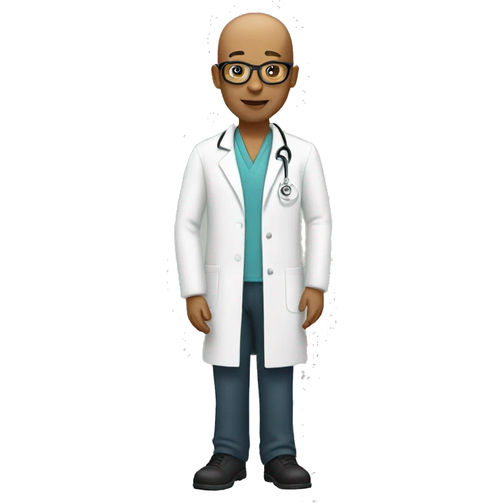 Bald doctor emoji