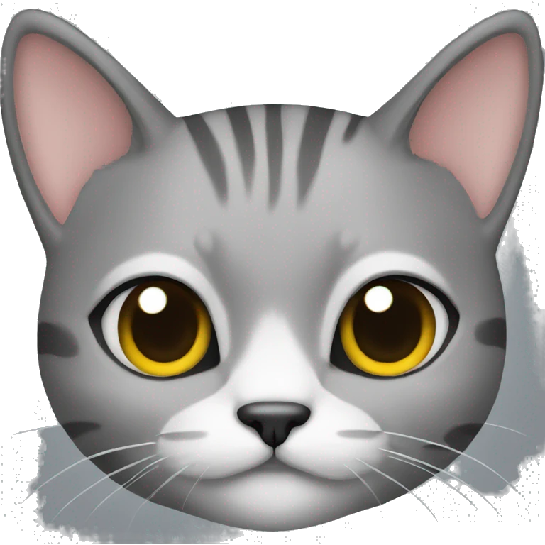 crea un gato color gris emoji