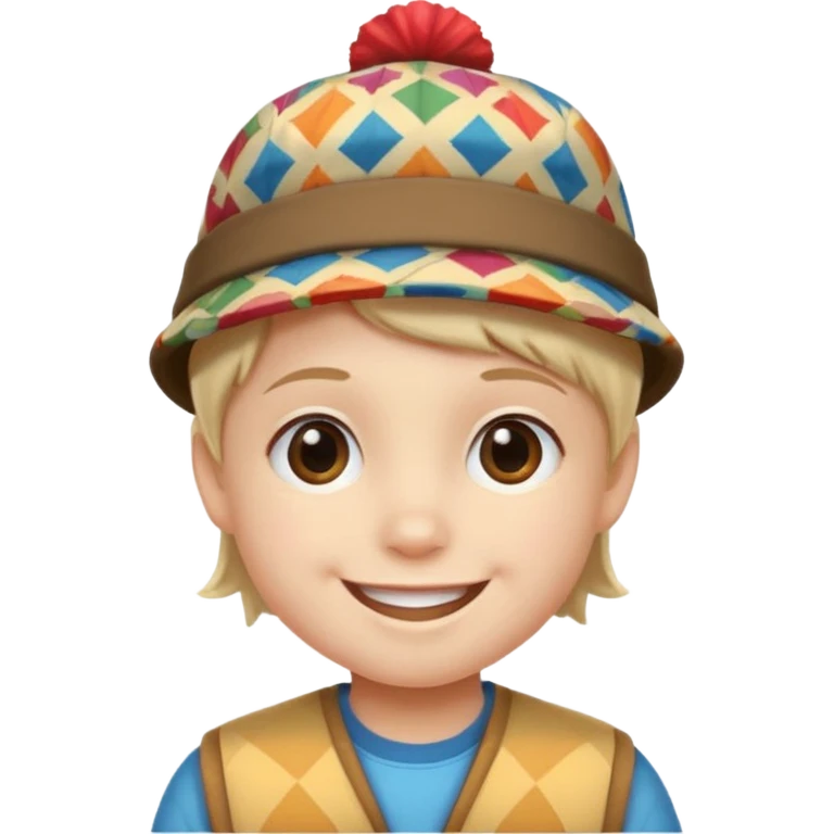 print hat with kid emoji