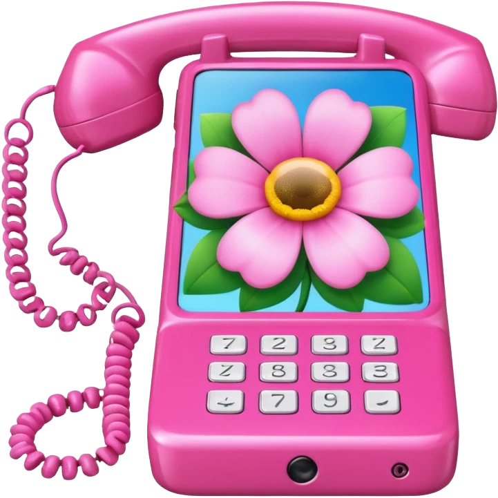 pink girly phone framed flower picture emoji