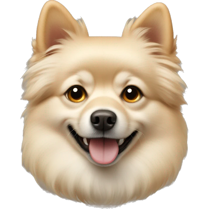beige spitz dog emoji
