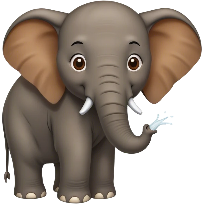 Elephant taking a dump emoji