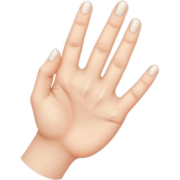 bent white girl arm with a two fingered hand emoji