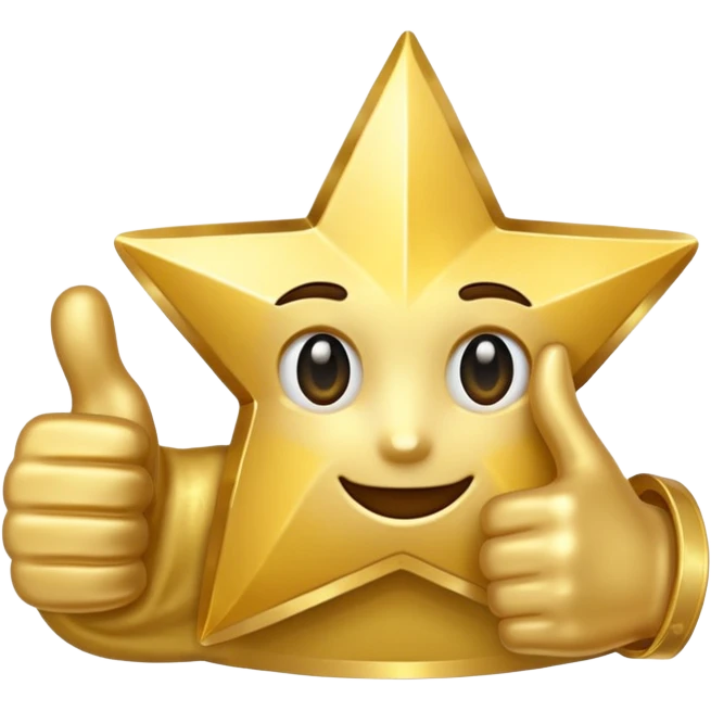 thumbs up with a star, representing skill and confidence emoji