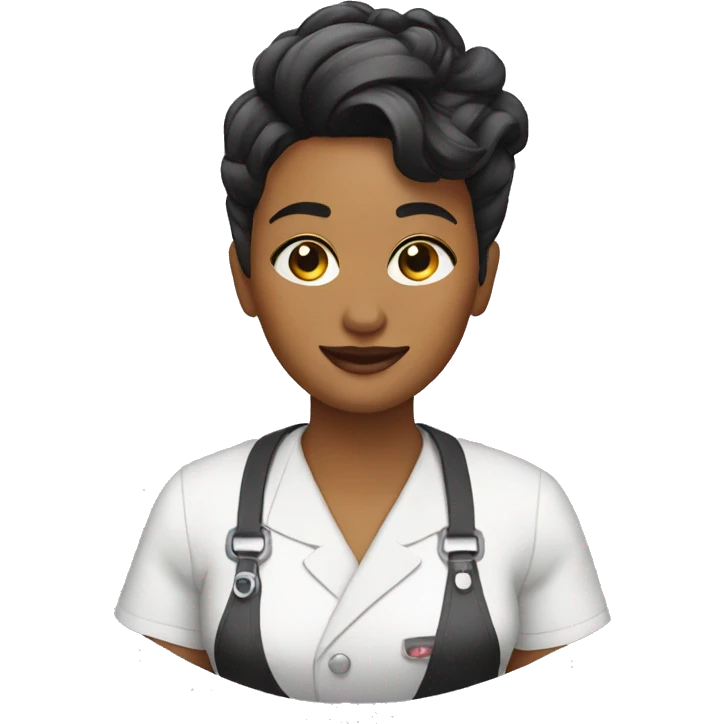 barber lady doing haircut emoji