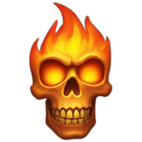 Fire skull emoji