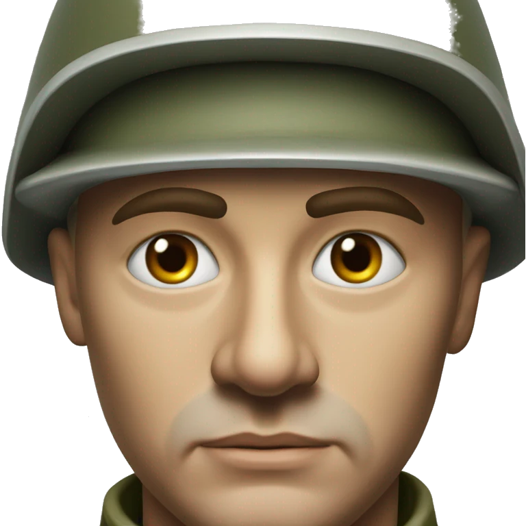 photorealistic serious soviet soldier 1960s emoji