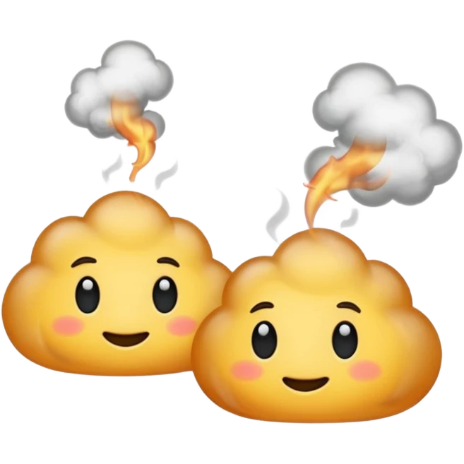 2 puffs very black  emoji
