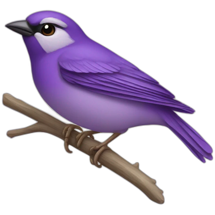 purple sparrow bird emoji