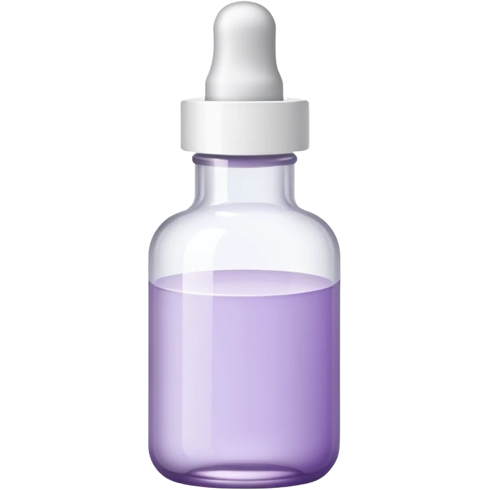 Pastel purple serum bottle with white top emoji