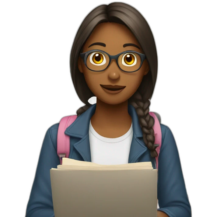 studing without interest girl with childens around emoji