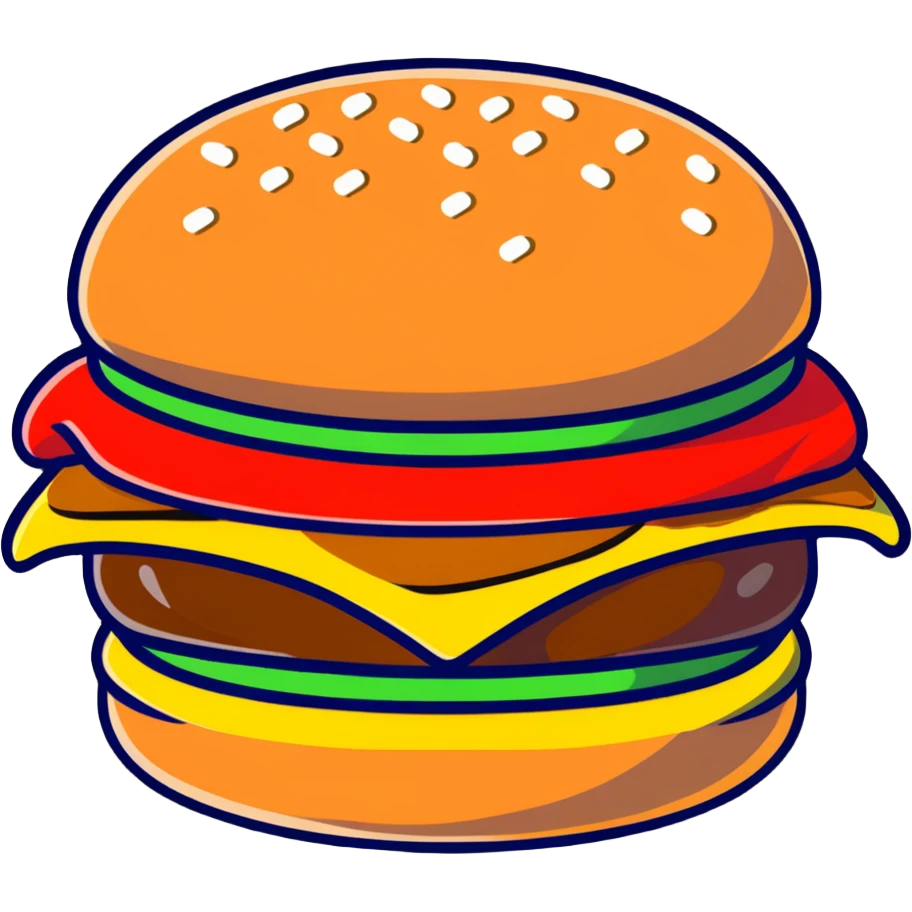cartoon hamburger emoji