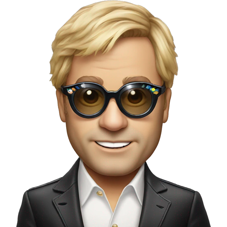 elton john wearing feather glasses emoji