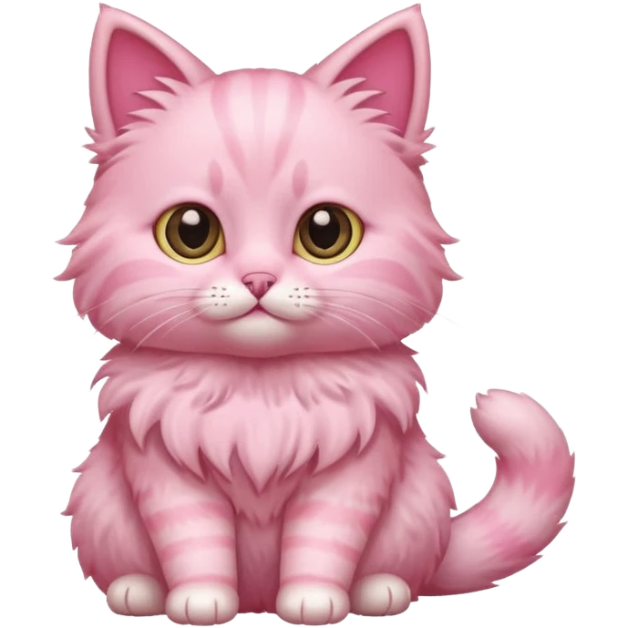 Pink cute cat emoji