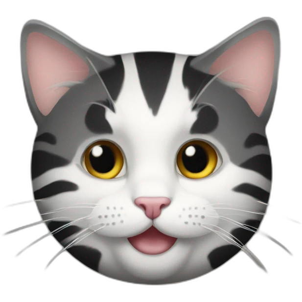 Gros chat avec rayures noires emoji