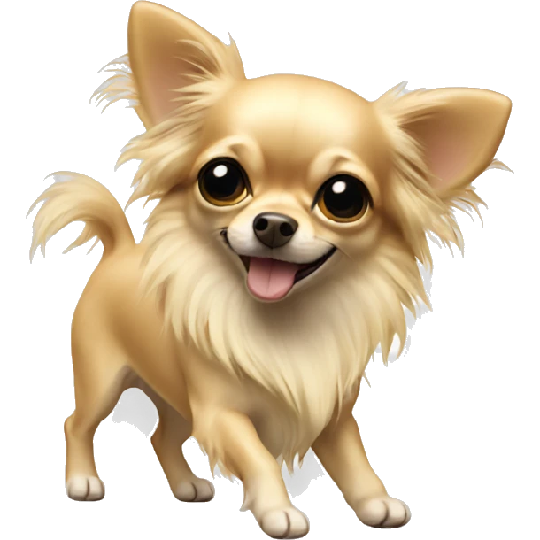 dancing blond long haired chihuahua emoji
