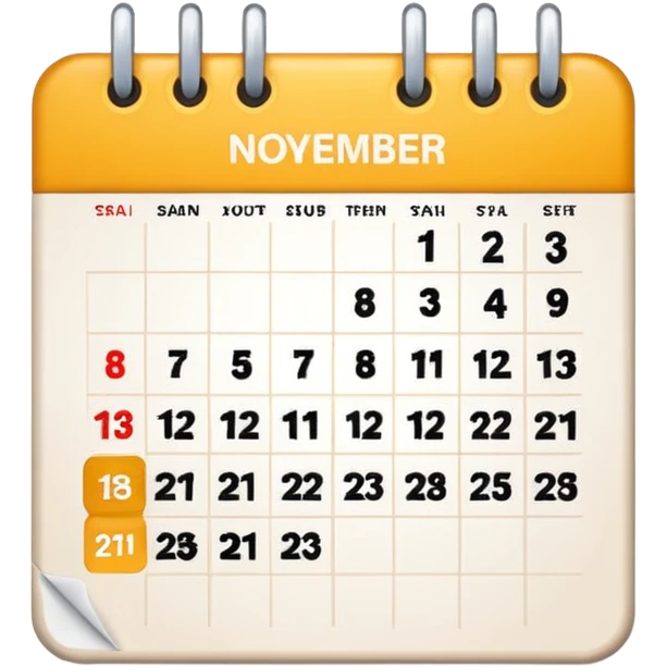 13 november calendar emoji