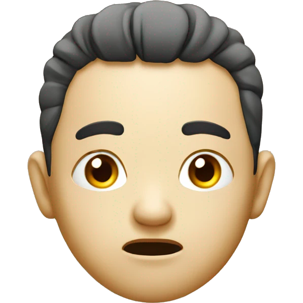 Chinese head with amazement emoji