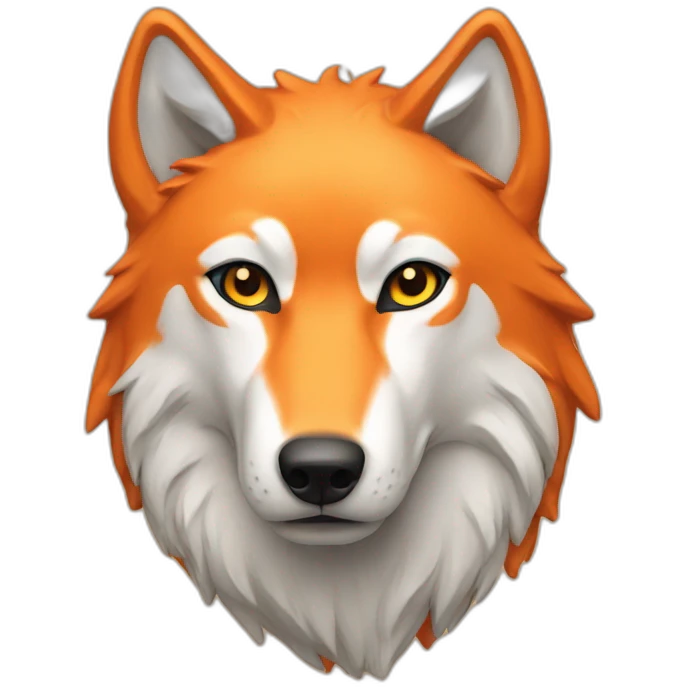 Orange wolf emoji