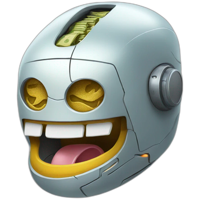robot money tongue emoji