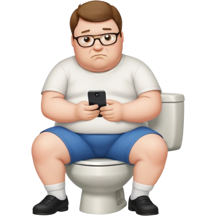 can you do  Peter Griffin sitting on the toilet playing on his phone emoji