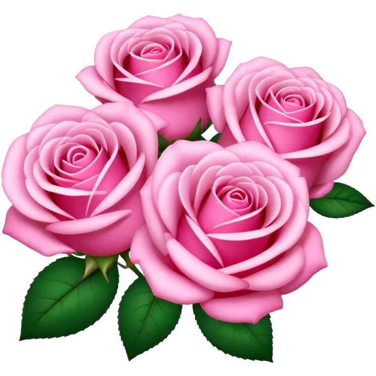 pink roses emoji