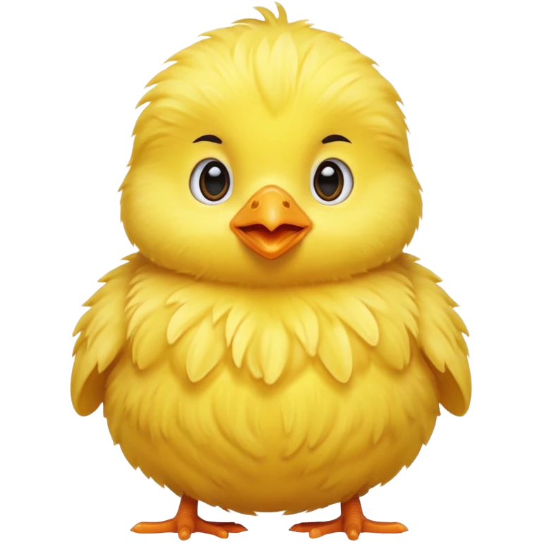 Baby chick with a fun emoji