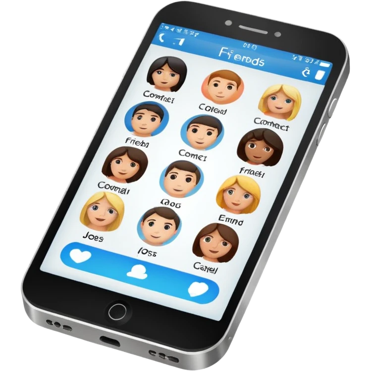 Friends' contacts in the phone emoji