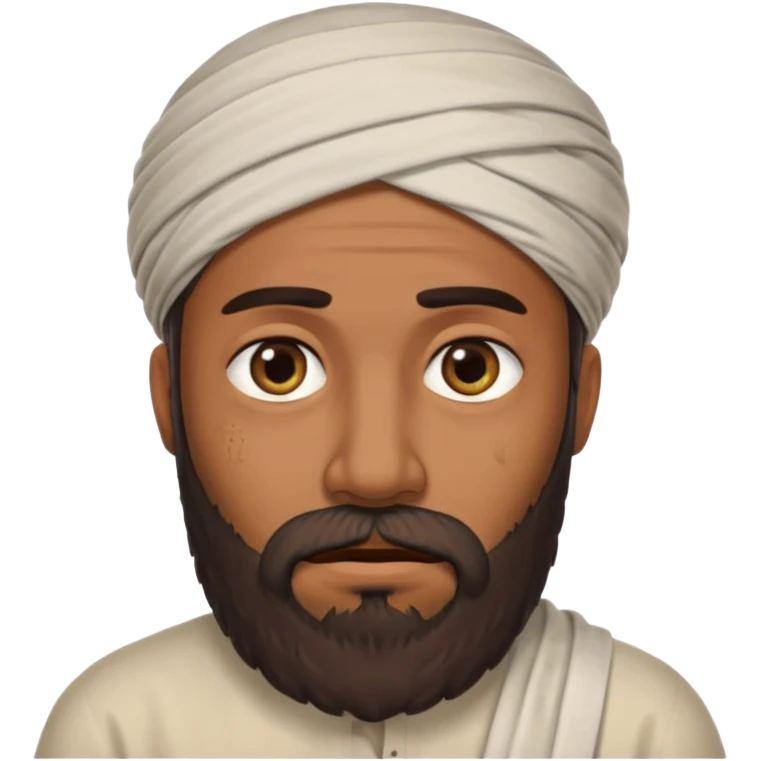 Constipated Arab man with beard that really needs to poop emoji