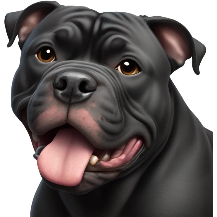 Black american bully with blunt emoji