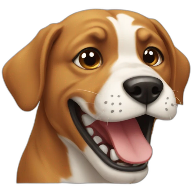 fist in dog mouth emoji
