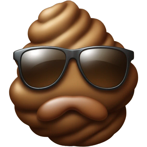 poop with sunglasses  emoji