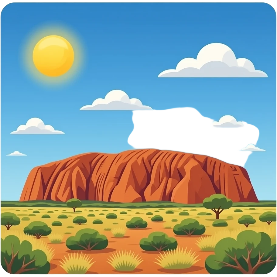 uluru ayers rock icon with no white border emoji